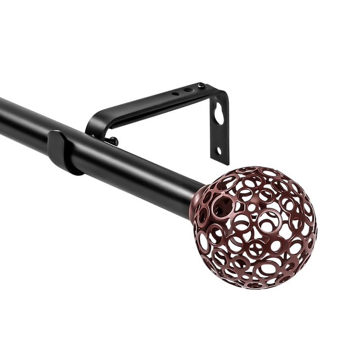 Urbanest Planet Ball Finial Curtain Drapery Rod Set, 3-4-inch