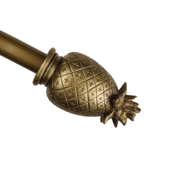 Urbanest 1-inch Diameter Pineapple Adjustable Single Drapery Curtain Rod - 4 Finishes