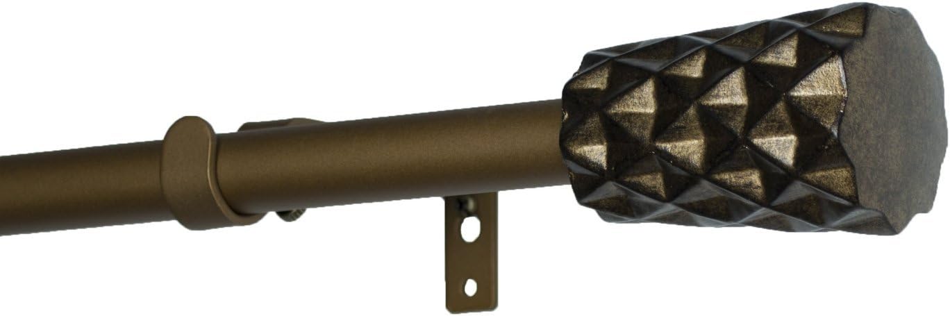 Urbanest Truss Single Window Treatment Rod Set, 3-4-inch Black Rod