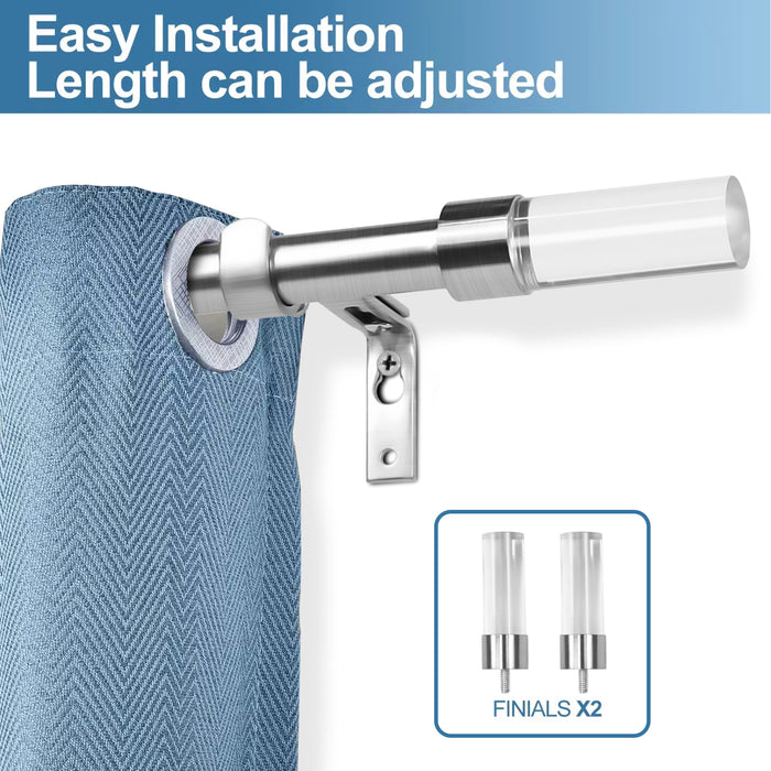 Urbanest Glacia Tube Window Drapery Curtain Rod