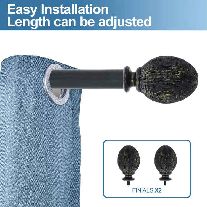 Urbanest Lato 1-inch Diameter Adjustable Curtain Rod