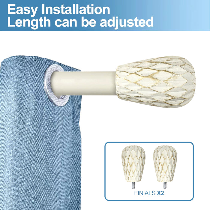 Urbanest 1-inch Diameter Metrico Adjustable Single Drapery Curtain Rod