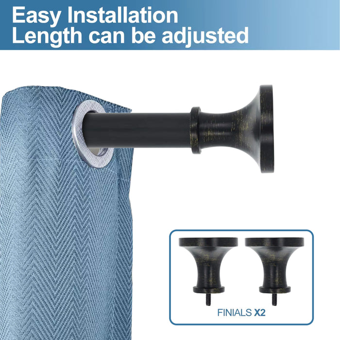 Urbanest Sidra 1-inch Diameter Adjustable Curtain Rod
