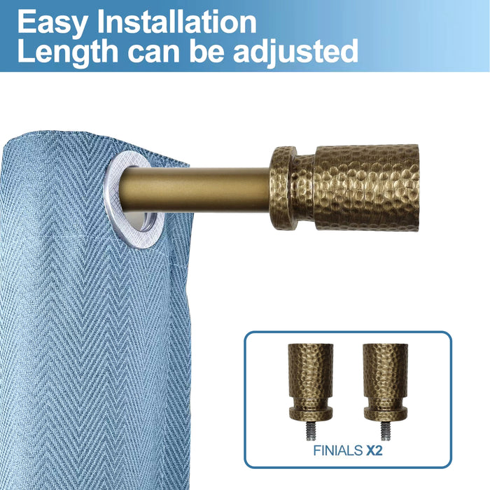 Urbanest 1-inch Fossetta Adjustable Single Drapery Curtain Rod - 6 Finishes