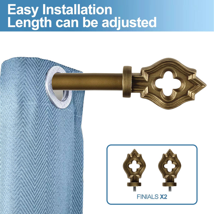 Urbanest 1-inch Diameter Leto Drapery Curtain Rod - 2 Finishes