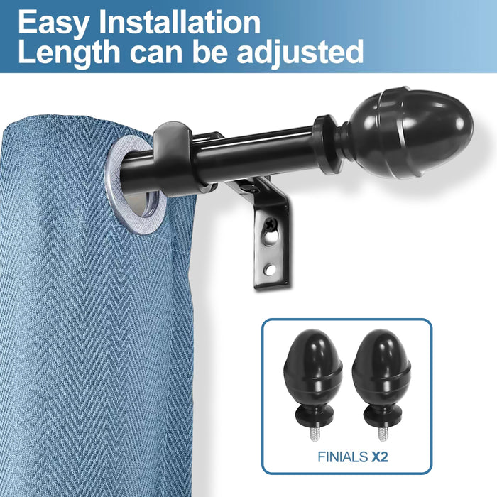 Urbanest Adjustable Acorn Drapery Rod
