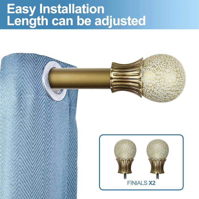 Urbanest 1-inch Dovato Adjustable Single Drapery Curtain Rod - 2 Finishes