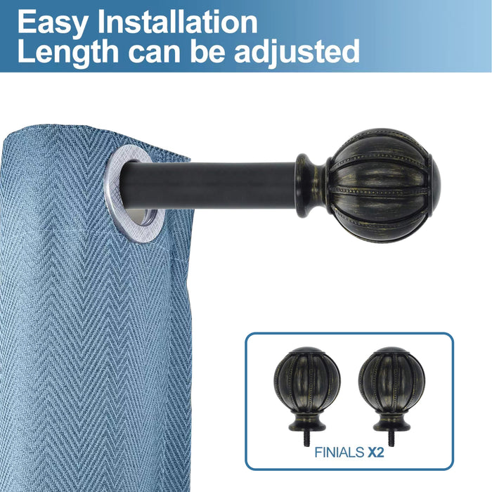 Urbanest Fiera 1- inch Diameter Adjustable Curtain Rod