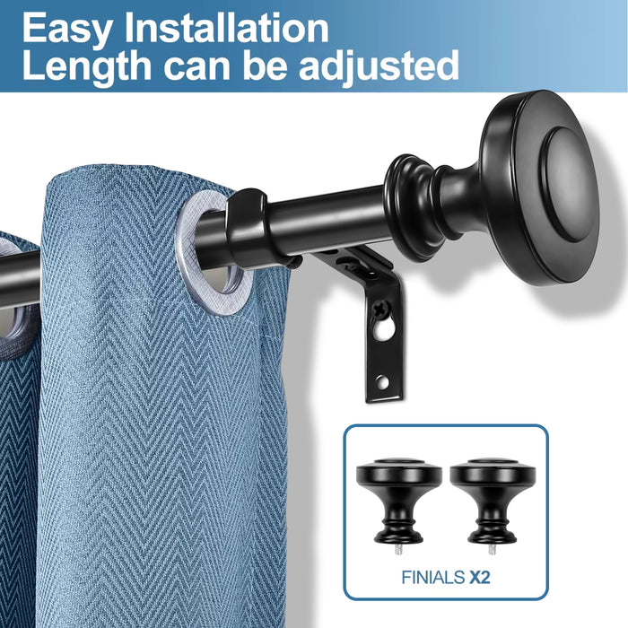Semplice 1" Diameter Adjustable Curtain Rod