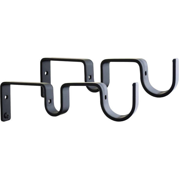 Double Bracket for Curtain Rod, Fits 1-inch Front Rod and 5-8 inch Back Rod