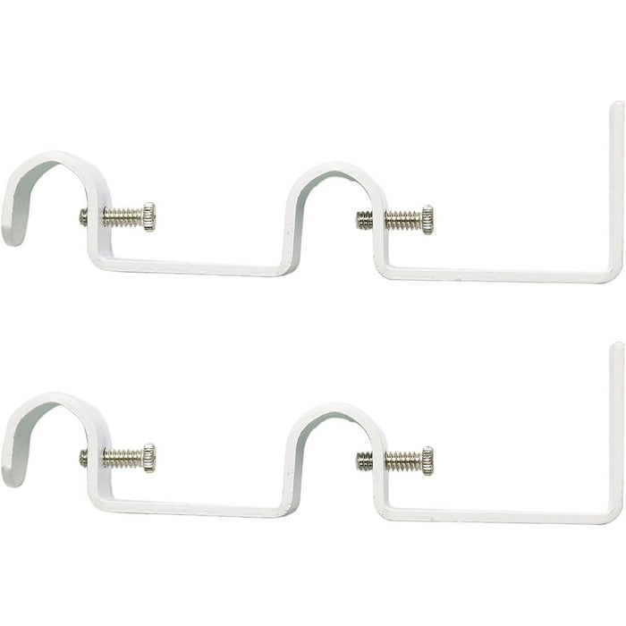 Double Bracket for Curtain Rod, Fits 1-inch Front Rod and 5-8 inch Back Rod
