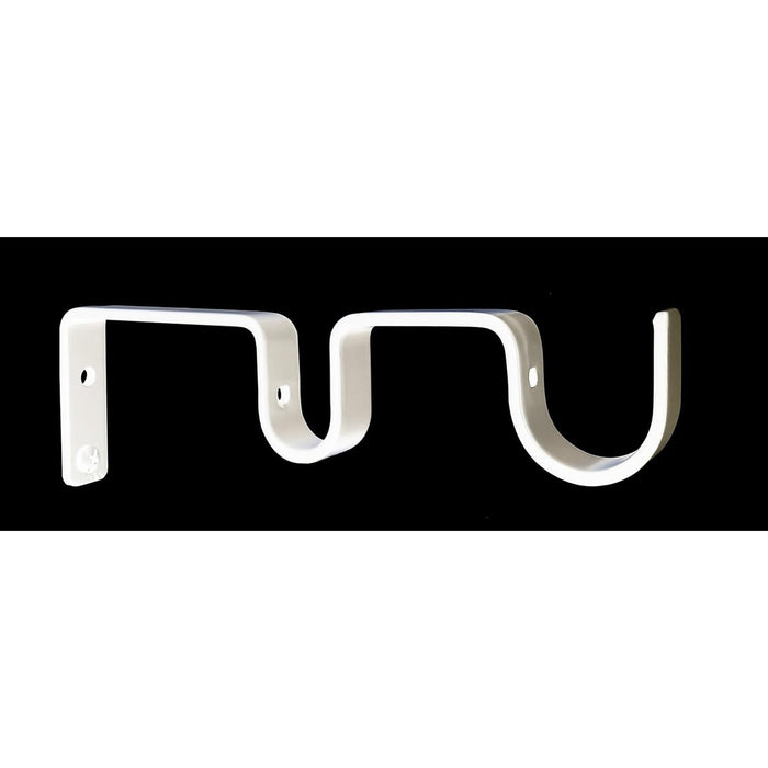 Double Bracket for Curtain Rod, Fits 1-inch Front Rod and 5-8 inch Back Rod
