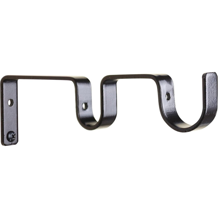 Double Bracket for Curtain Rod, Fits 1-inch Front Rod and 5-8 inch Back Rod