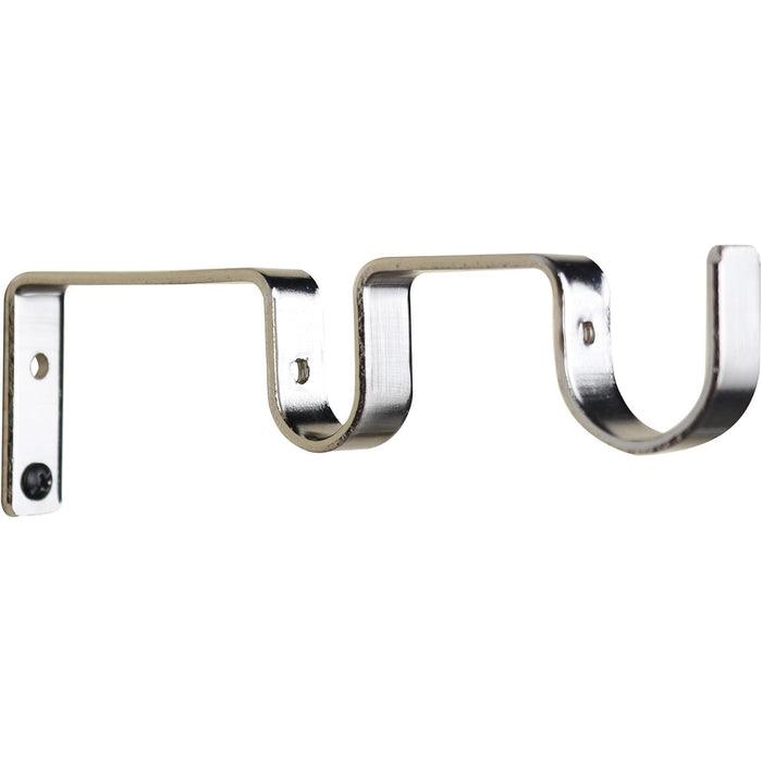 Double Bracket for Curtain Rod, Fits 1-inch Front Rod and 5-8 inch Back Rod