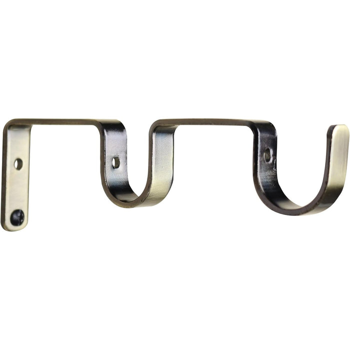 Double Bracket for Curtain Rod, Fits 1-inch Front Rod and 5-8 inch Back Rod