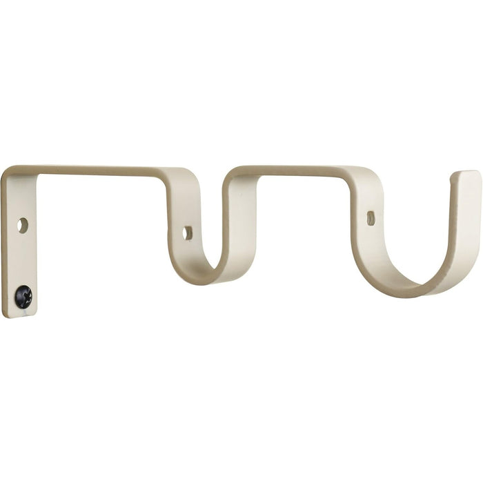 Double Bracket for Curtain Rod, Fits 1-inch Front Rod and 5-8 inch Back Rod