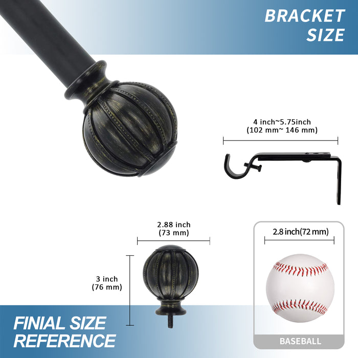 Urbanest Fiera 1- inch Diameter Adjustable Curtain Rod