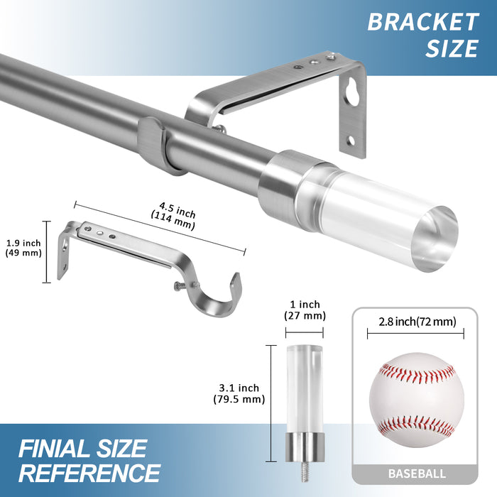 Urbanest Glacia Tube Window Drapery Curtain Rod