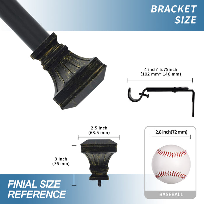 Urbanest Adaire 1 inch Diameter Adjustable Curtain Rod