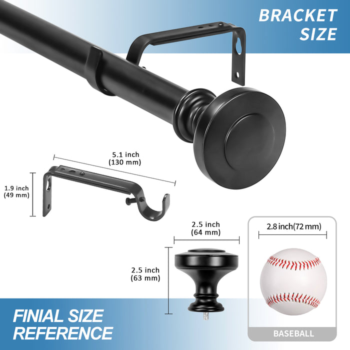 Semplice 1" Diameter Adjustable Curtain Rod
