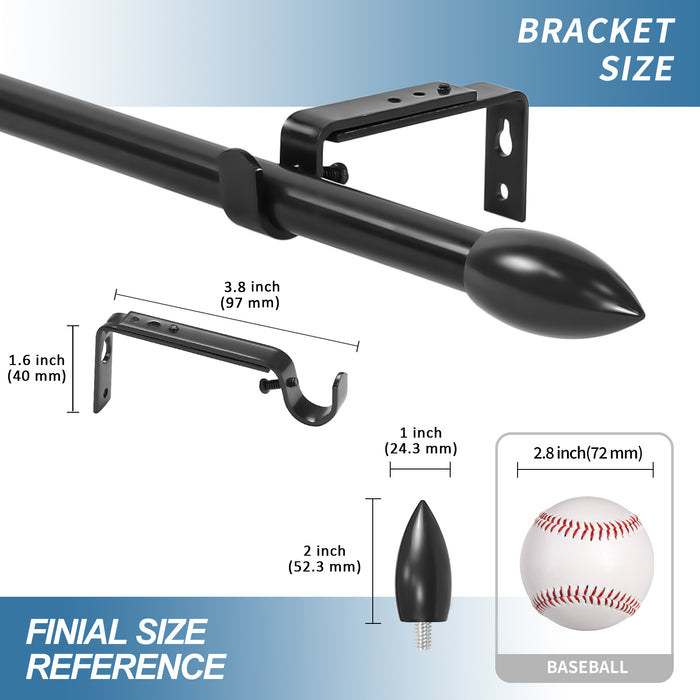 Urbanest Adjustable Bullet Drapery Rod