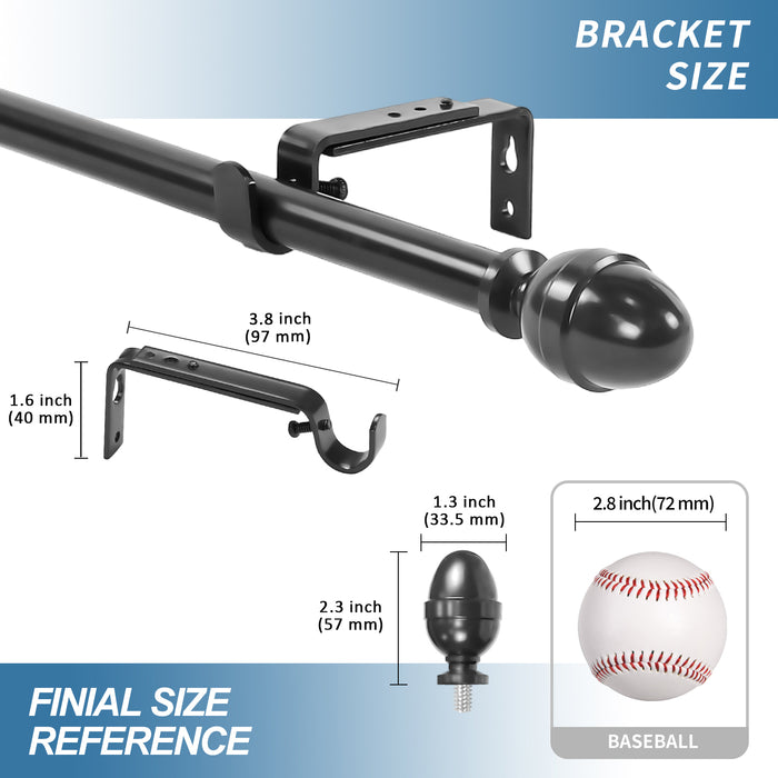 Urbanest Adjustable Acorn Drapery Rod