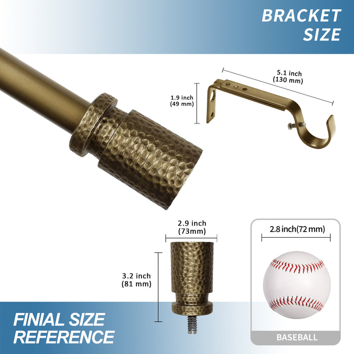 Urbanest 1-inch Fossetta Adjustable Single Drapery Curtain Rod - 6 Finishes