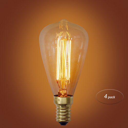 Squirrel Cage Incandescents Teardrop Vintage Edison Bulb, E12 Candelabra Base, 25 Watt