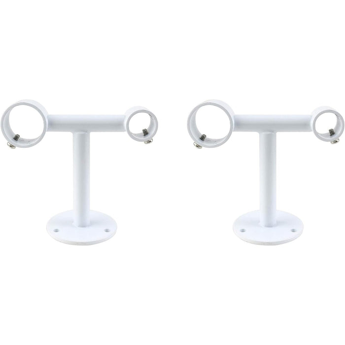 Urbanest Double Ceiling Bracket for Curtain Rod, Fits 3-4 inch Front Rod and 5-8 inch Back Rod