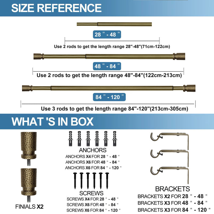 Urbanest 1-inch Fossetta Adjustable Single Drapery Curtain Rod - 6 Finishes