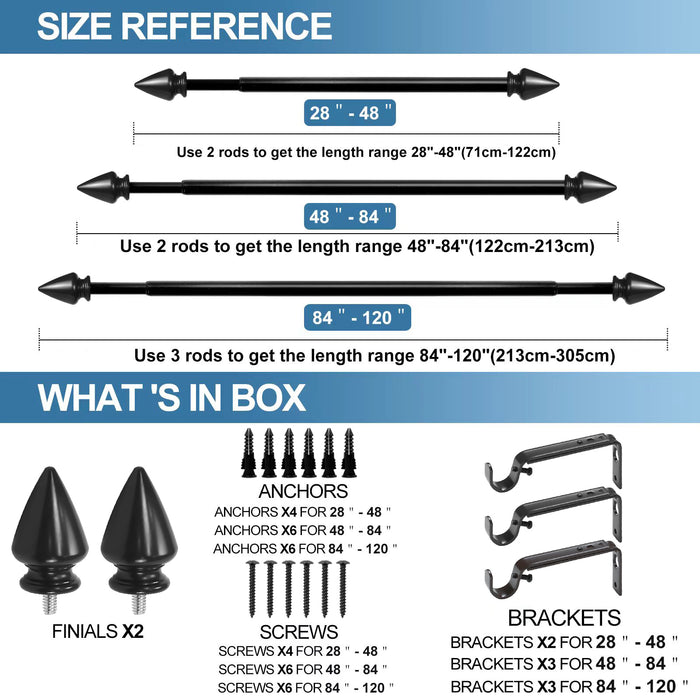Urbanest Adjustable Lance Drapery Rod Set
