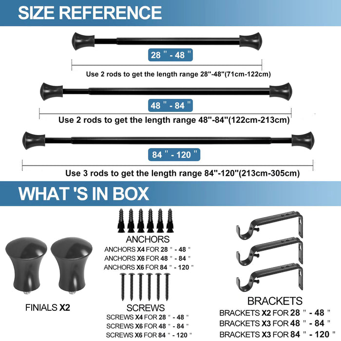 Urbanest Adjustable Buckingham Drapery Rod