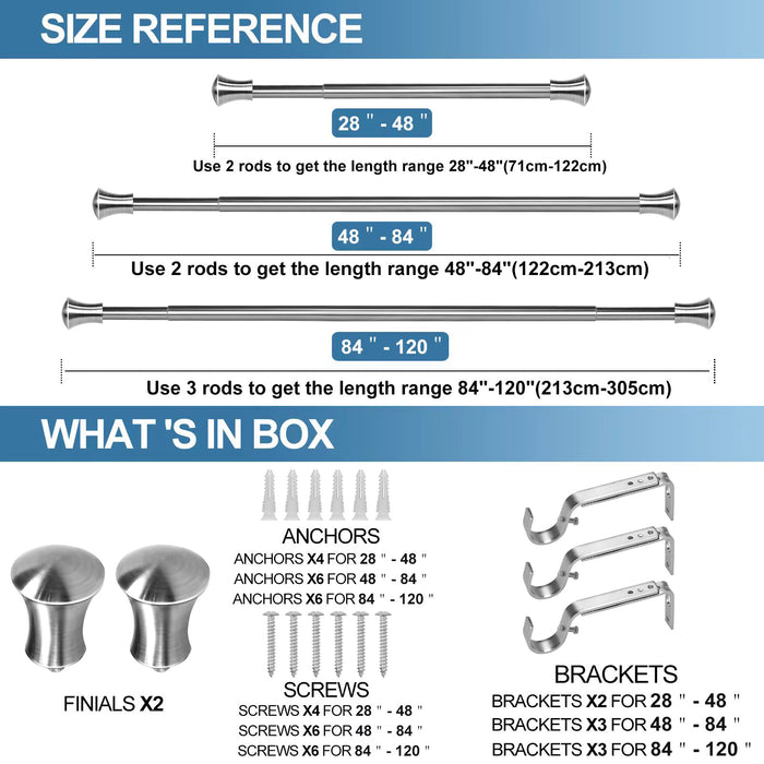 Urbanest Adjustable Buckingham Drapery Rod