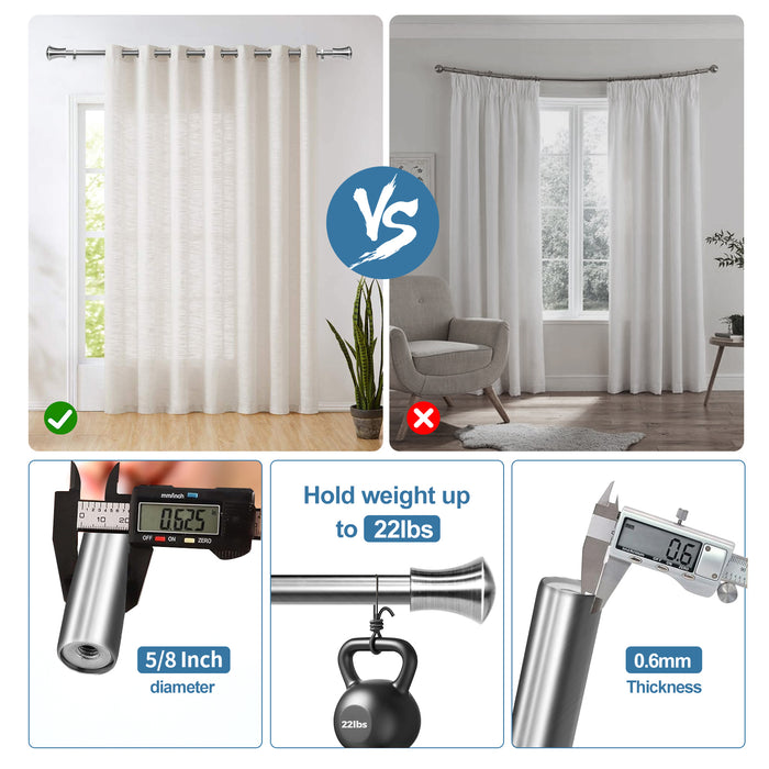 Urbanest Adjustable Buckingham Drapery Rod