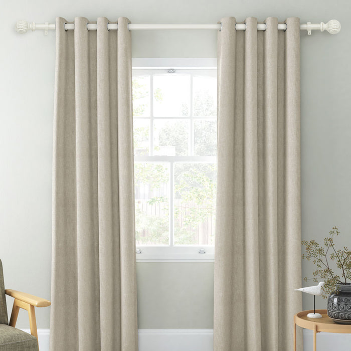 Urbanest 5/8" Single Telescoping Curtain Rod with Volle Ball Finials, 28"-120"