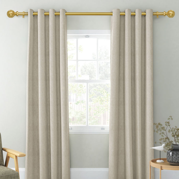 Urbanest 5/8" Single Telescoping Curtain Rod with Volle Ball Finials, 28"-120"