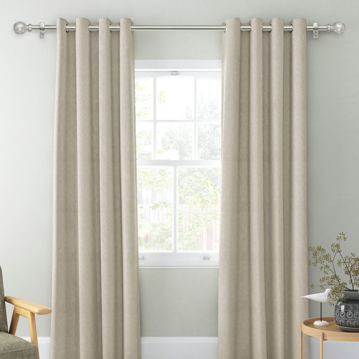 Urbanest 5/8" Single Telescoping Curtain Rod with Volle Ball Finials, 28"-120"