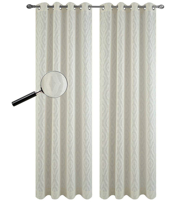 Urbanest Set of 2 Portland Sheer Curtain Drapery Panels with Grommets