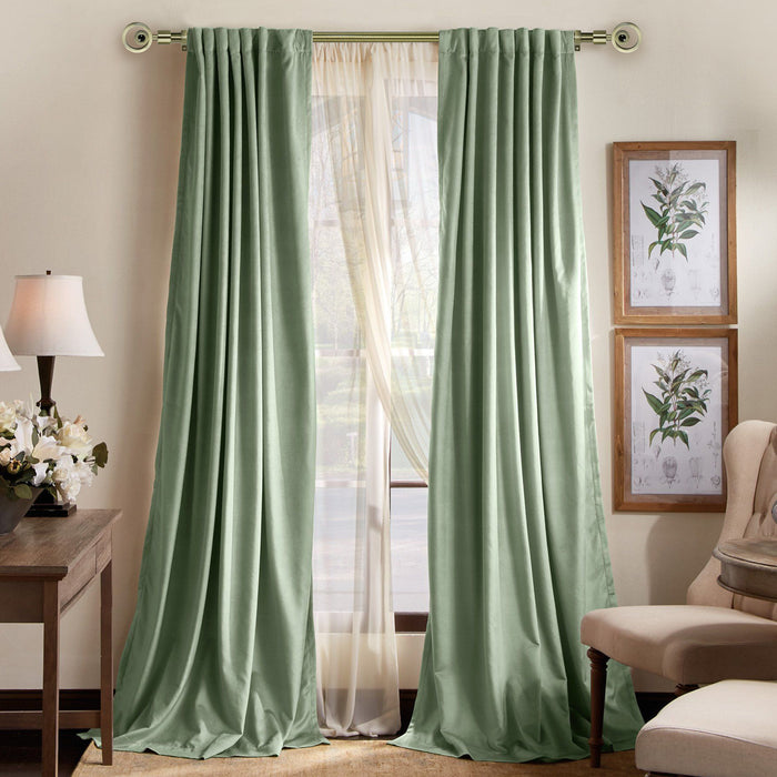 Urbanest Adjustable Stella Finial Curtain Drapery Rod Set, 3-4-inch