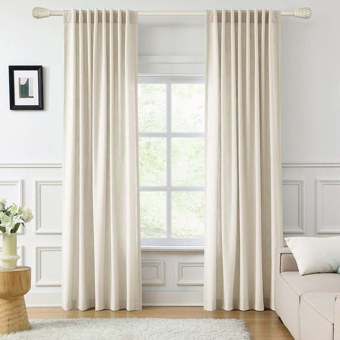 Urbanest 1-inch Diameter Metrico Adjustable Single Drapery Curtain Rod