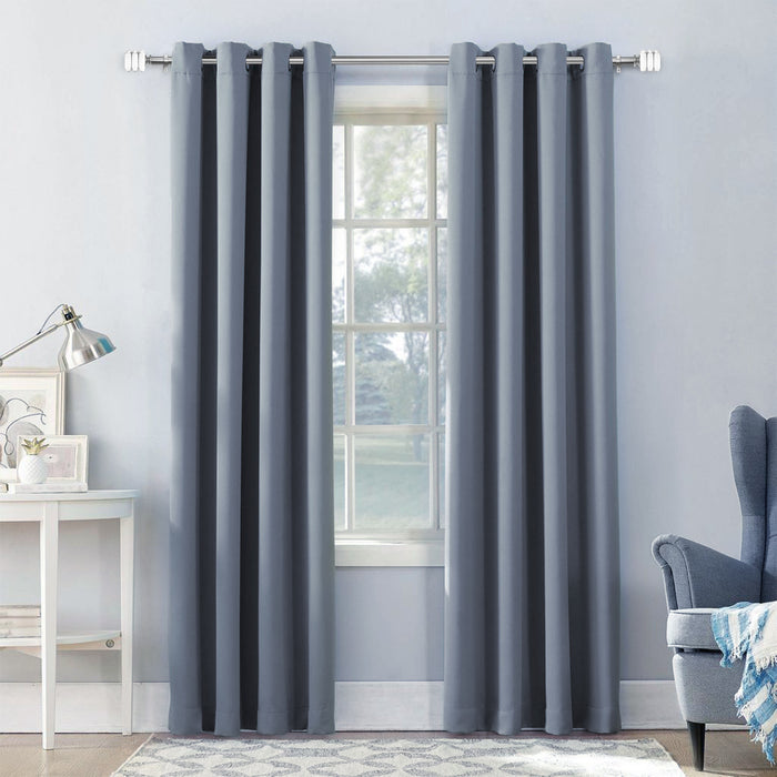 Urbanest 1-inch Diameter Palazzo Crystal Adjustable Single Drapery Curtain Rod