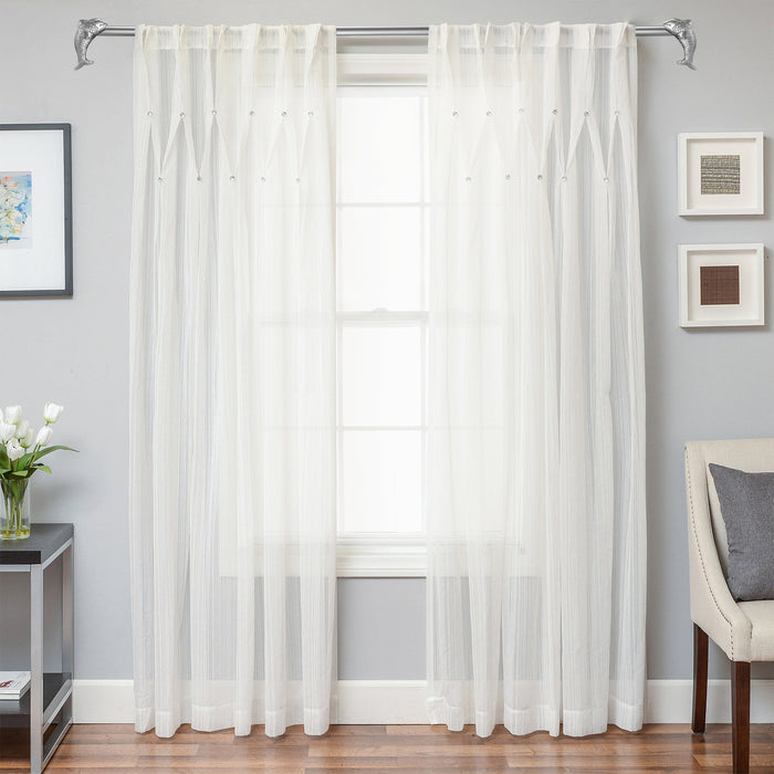 Urbanest 3-4-inch Adjustable Drapery Curtain Rod with Fish Finial