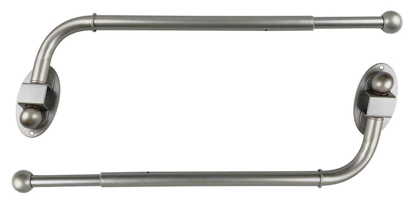 Urbanest Swing Arm Curtain Drapery Rod, 0.75" Dia, 14" to 24"