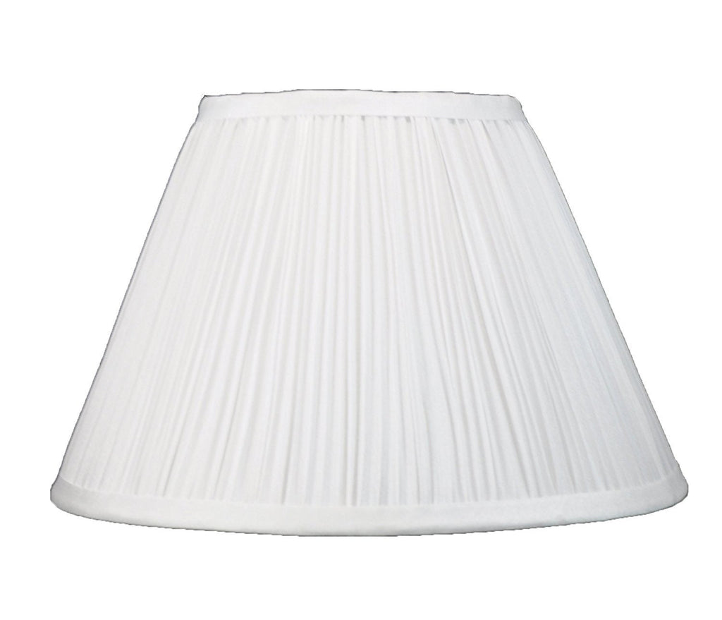 Mushroom Pleated Faux Silk Bell 14-inch Lamp Shade - 6 Colors
