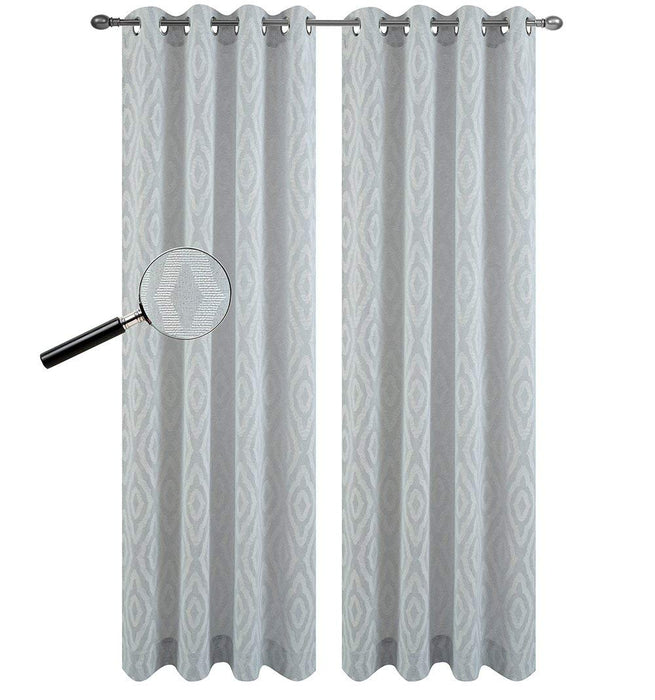 Urbanest Set of 2 Portland Sheer Curtain Drapery Panels with Grommets