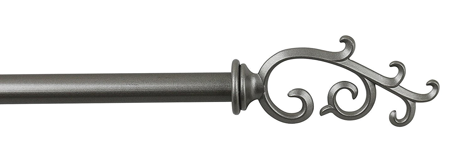 5/8-inch Diameter Julietta Adjustable Single Drapery Curtain Rod