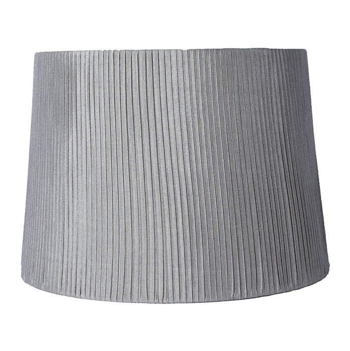 Faux Silk Box Pleated Drum Lampshade, 10-inch By 12-inch By 8.5-inch, Spider Fitter