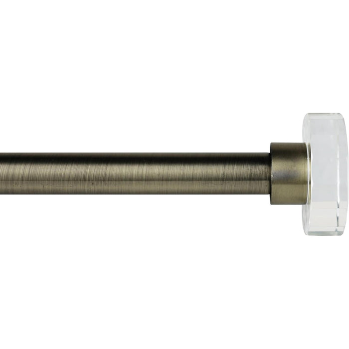 Urbanest 1-inch Diameter Crystal Disc Adjustable Single Drapery Curtain Rod