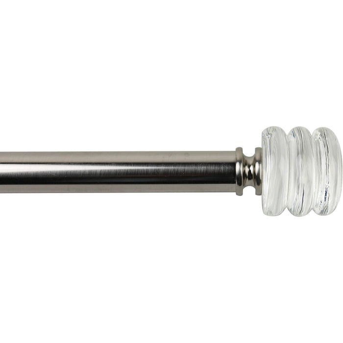 Urbanest 1-inch Diameter Palazzo Crystal Adjustable Single Drapery Curtain Rod