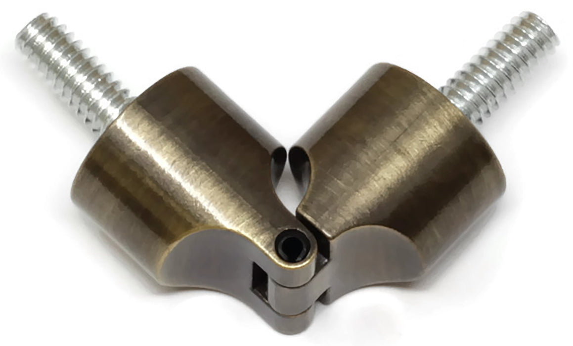 Urbanest Hinged Elbow Connector for corner or Bay Window Curtain Rod, Up to 3/4-inch Rod